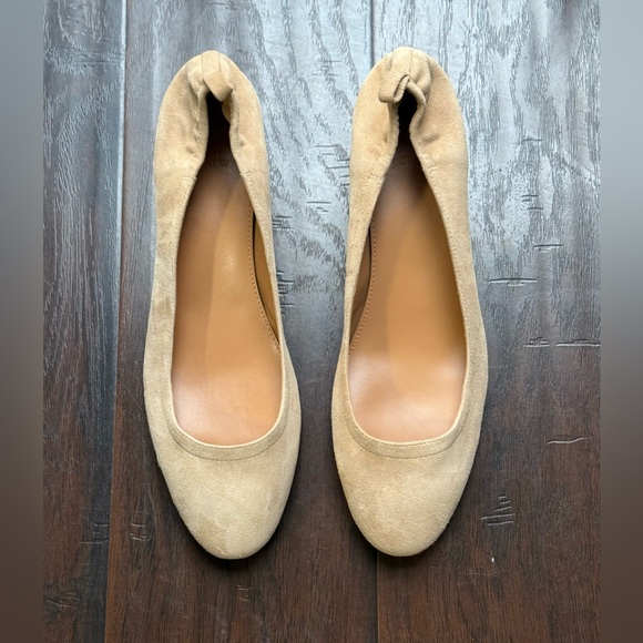 J Crew Women’s Anya Cream Suede Block Heels Size 12 - Picture 3 of 16